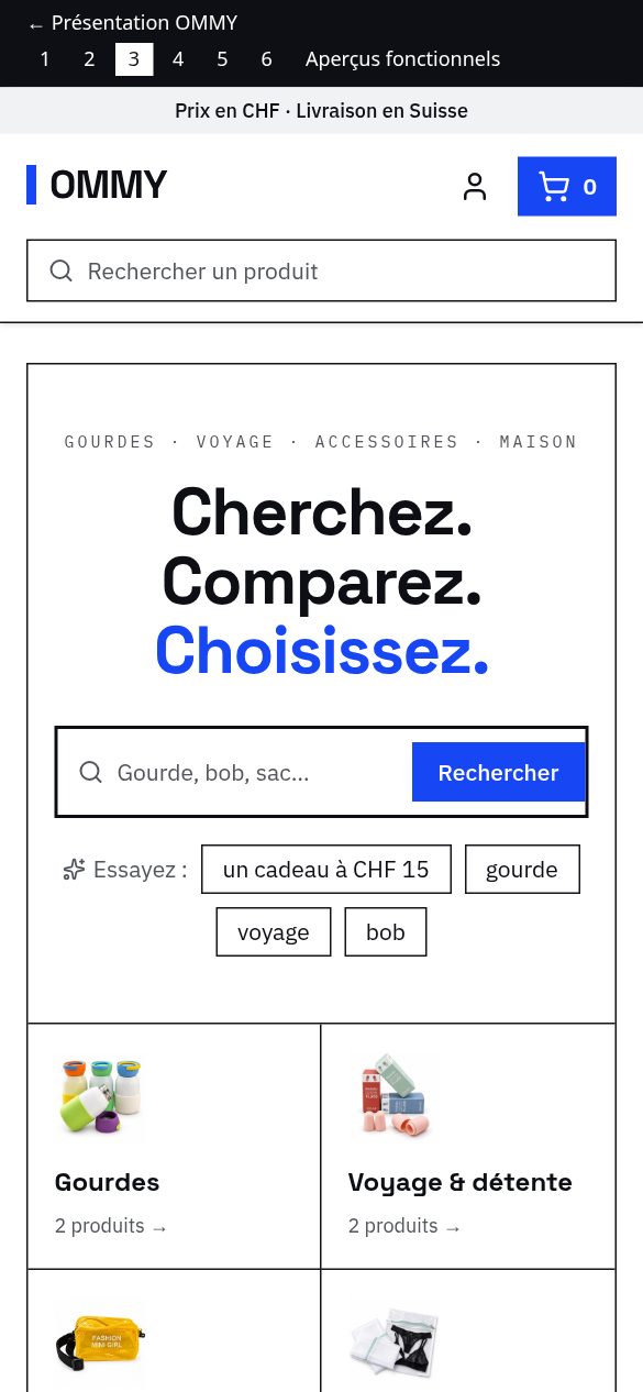 Aperçu smartphone, Select Grille